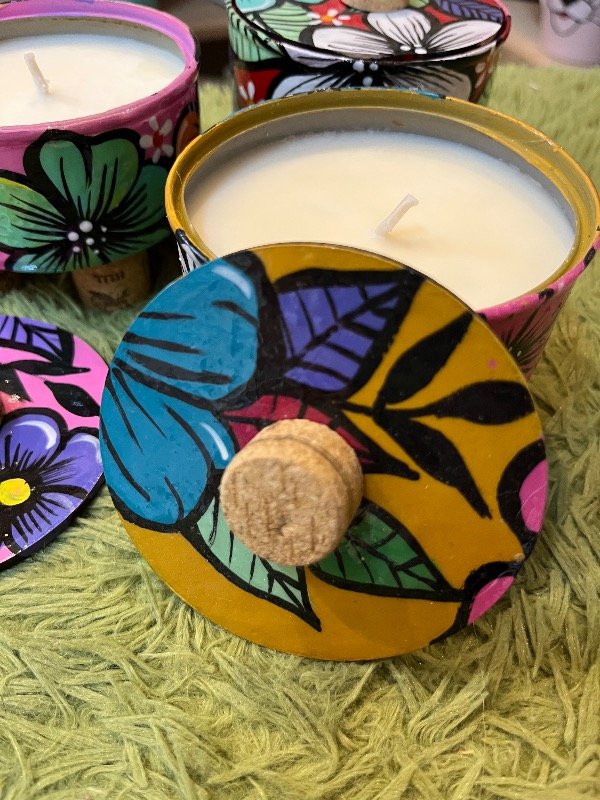 Producto - Velas floreadas !