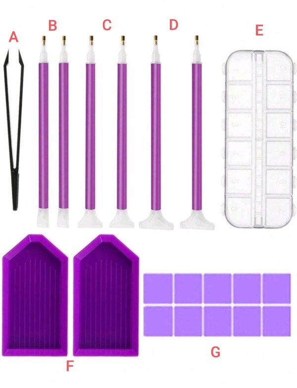 Producto - Accesorios Diamond Painting violeta