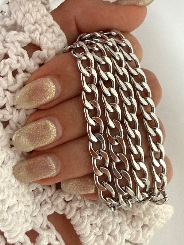 Producto - C434 Cadena plana grosor 1.6 largo 70 cm acero quirúrgico