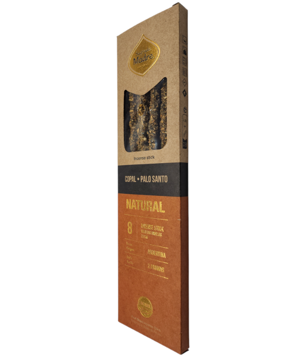 Producto - SAHUMERIOS SAGRADA MADRE NATURAL COMBINADO - 8 VARILLAS - COPAL Y PALO SANTO