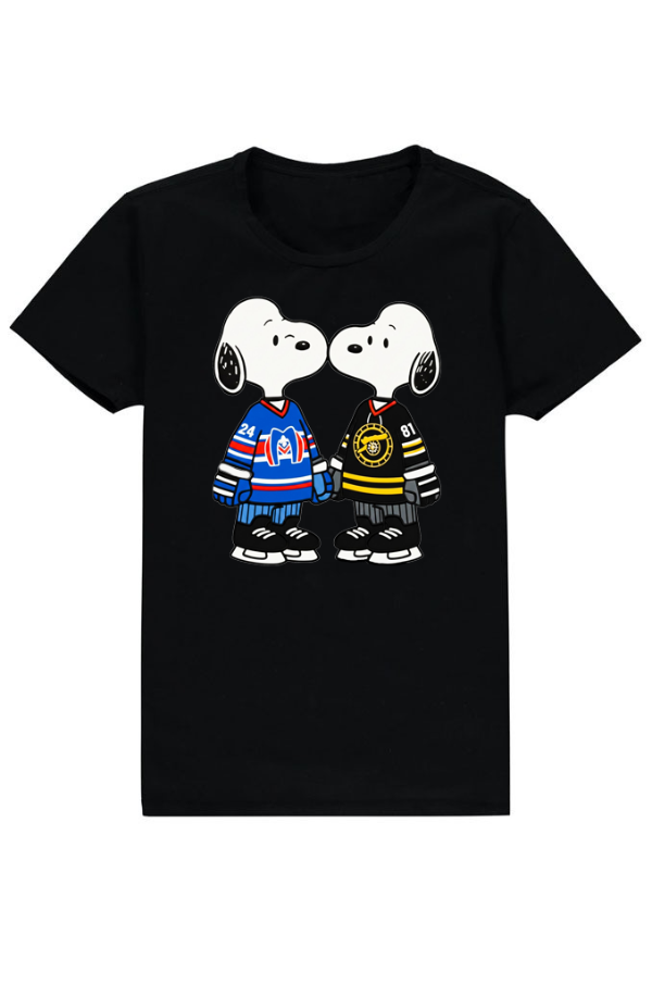 Producto - Remera Heated Rivalry Negra Snoopy