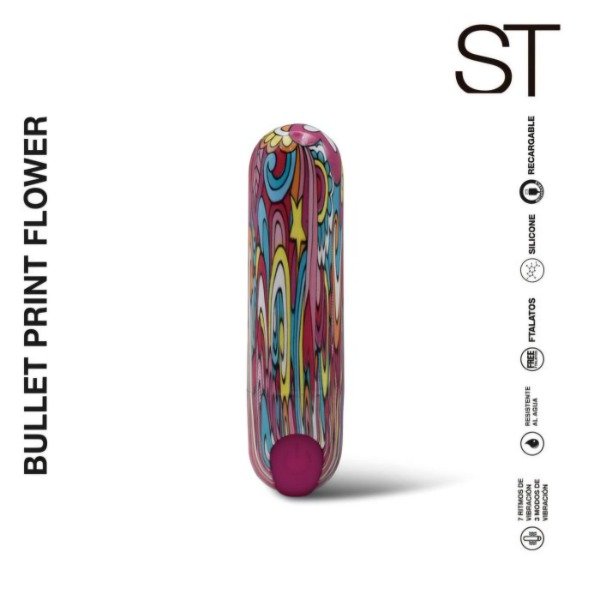 Producto - Balita vibradora Print Flower 10 funciones USB