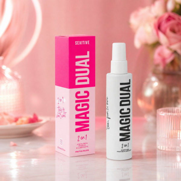 Producto - Magic Dual - Aceite y Lubricante Aroma Frutos Rojos