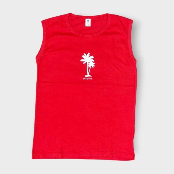 Producto - Musculosa de Varon Palmera roja T12
