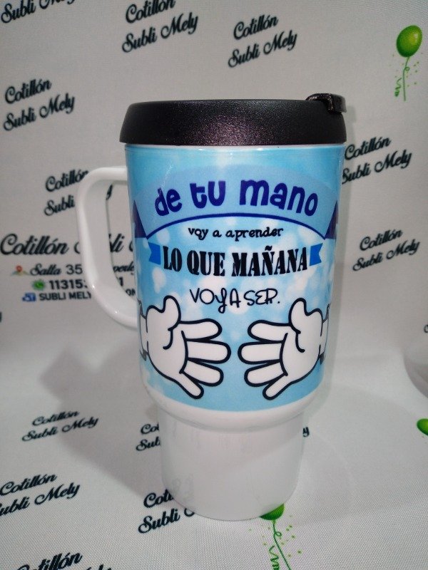 Producto - JARRO TERMICO PLASTICO CON TAPA X1 PROMO PARA PAPÁ PERSONALIZADO