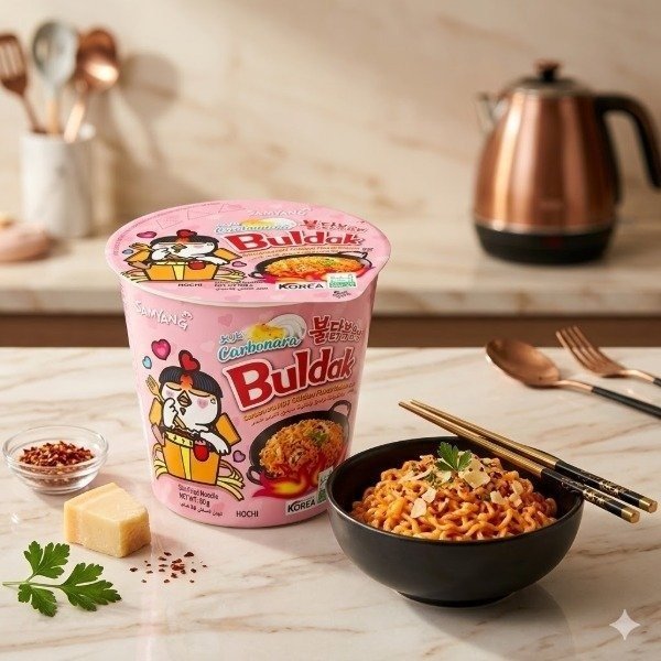 Producto - Ramen Buldak Carbonara en Pote 80 gr