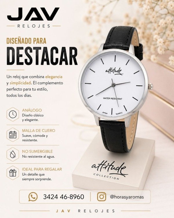 Producto - Reloj Femenino JAV 9 - Marca Attitude