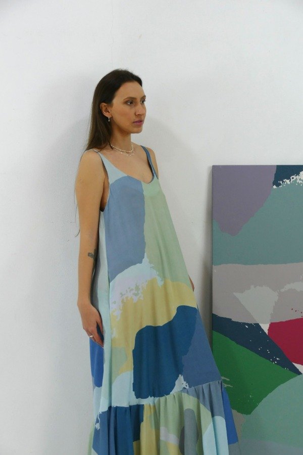 Producto - VESTIDO VOLADOS AZULES