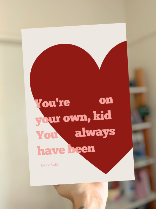 Producto - You're On Your Own, Kid Taylor Deco Cuadro 20x30