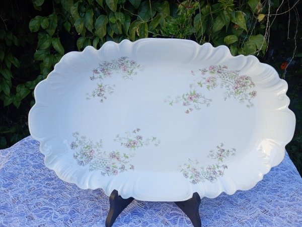 Producto - Fuente ovalada de porcelana alemana Z S Co Bavaria