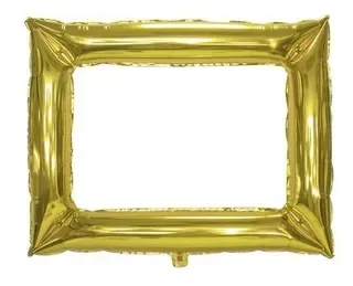 Producto - GLOBO JB METALIZADO MARCO DE SELFIE ORO 80X100CM X1