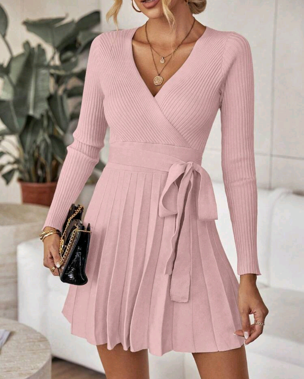 Vestido sweater rosa importado talle S — imagen 3