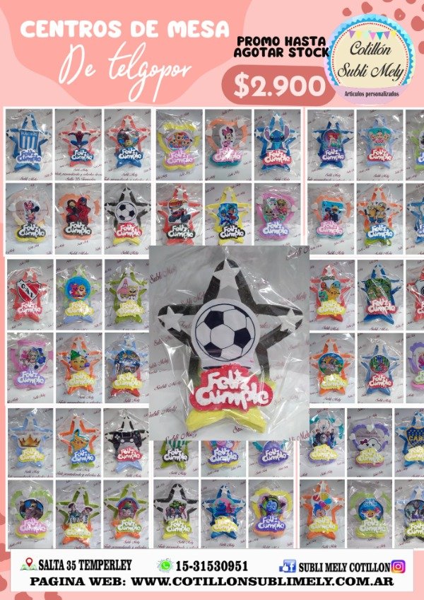 Producto - PROMO CENTRO DE MESA DE TELGOPOR