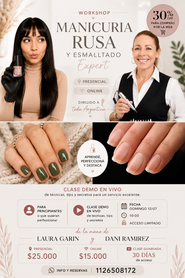 Producto - Workshop Manicura Rusa y Esmaltado Perfecto