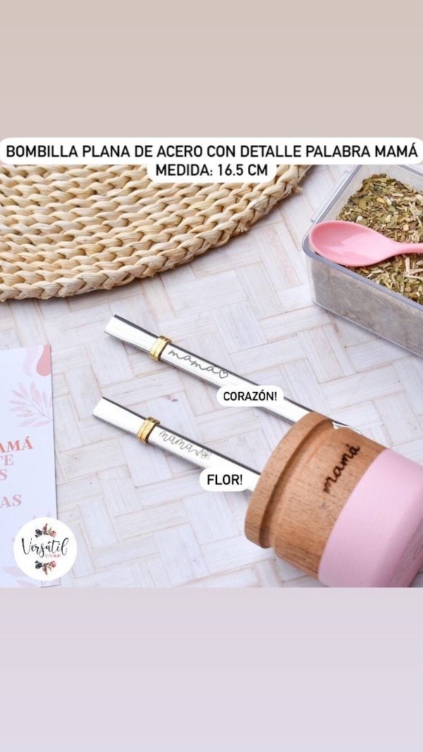 Producto - Bombilla plana de acero mama
