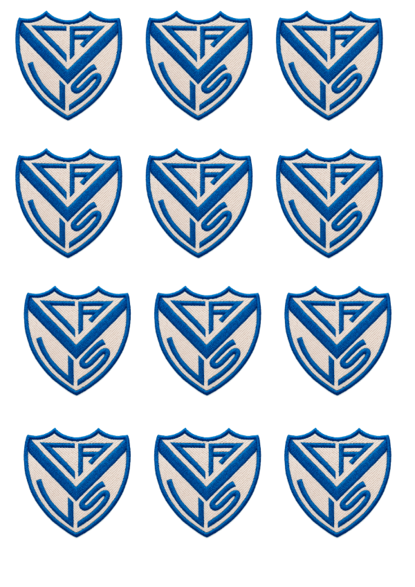 Producto - Impresion Dtf A3 Parche Efecto Bordado Escudos De Futbol Velez