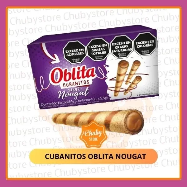 Producto - OBLITA CUBANITOS SABOR NOUGAT 5,5 GRS