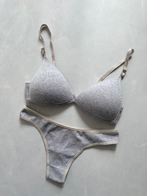 Producto - Anahí Algodón Liso gris