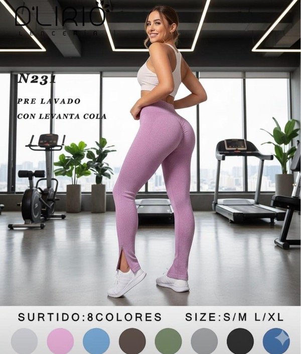 Producto - Calza Larga Push Up con Cierre Melody 34/36/38