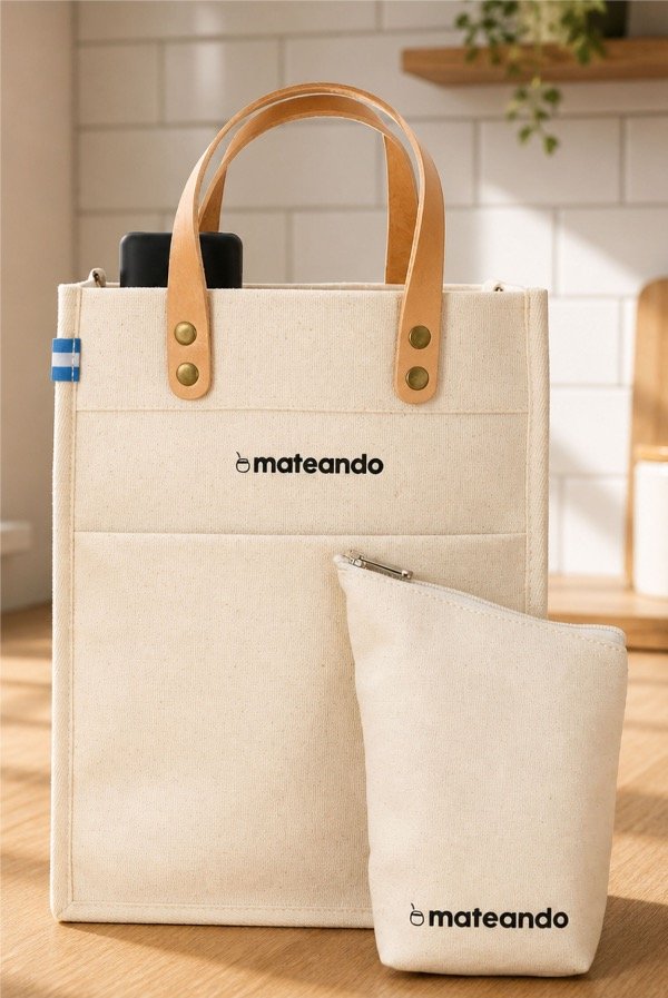 Producto - TOTE MATERA MATEANDO + YERBERA LONA MATEANDO