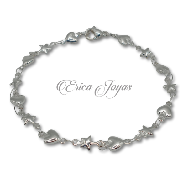 Producto - Pulsera combinada Estrellas y corazones (ABPU0004)