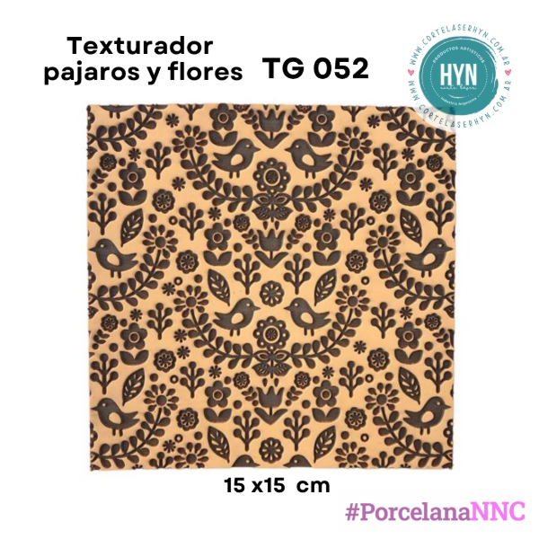 Producto - Texturador pajaros y flores TG 052