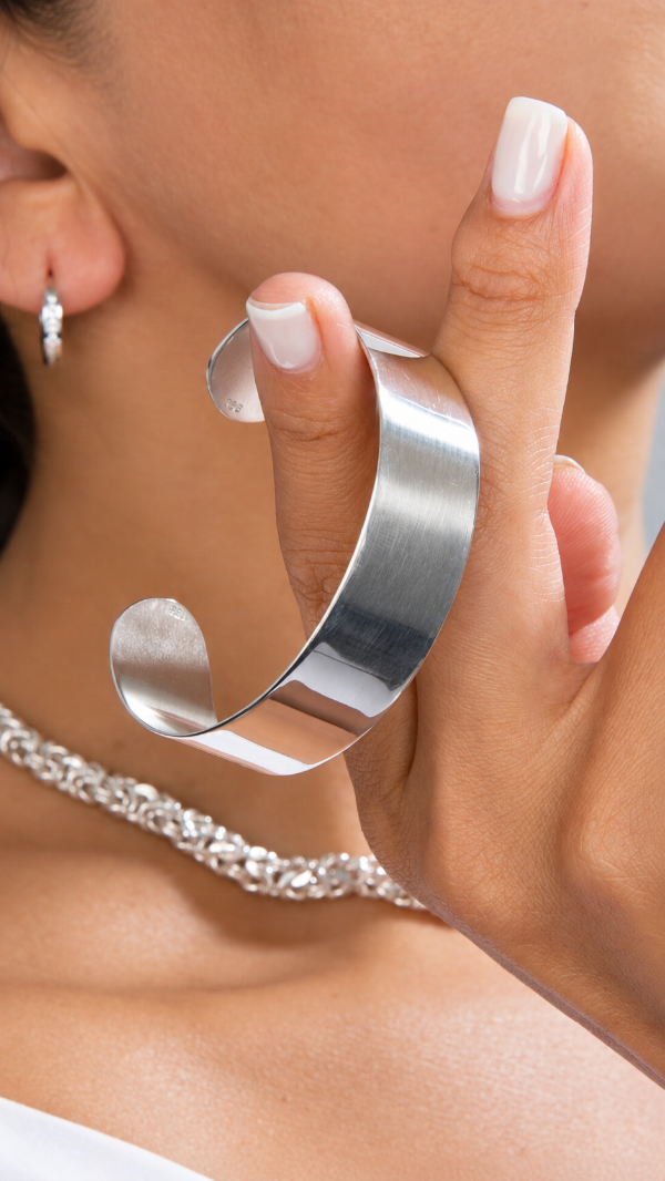 Producto - Esclava XXL plata 925 italiana - 0