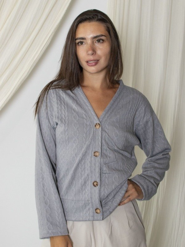 Producto - Saco Con Botón Tejido "Cable" (Art. 5621)