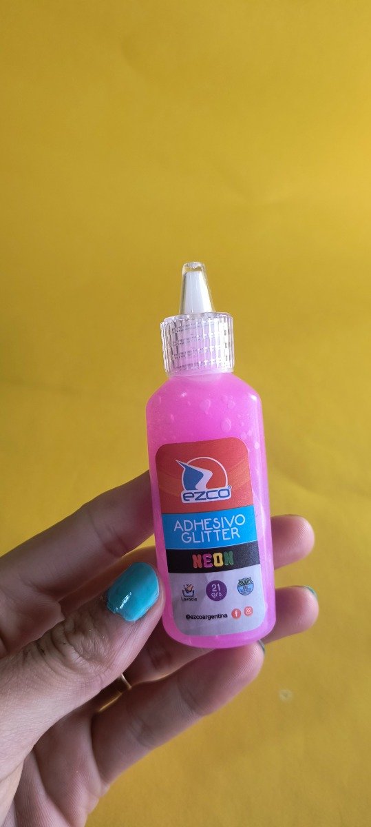 Producto - Adhesivo glitter neon rosa 21 gr