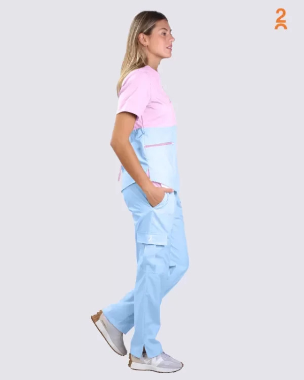 Producto - GRECIA ARC CARGO Rosa claro con celeste