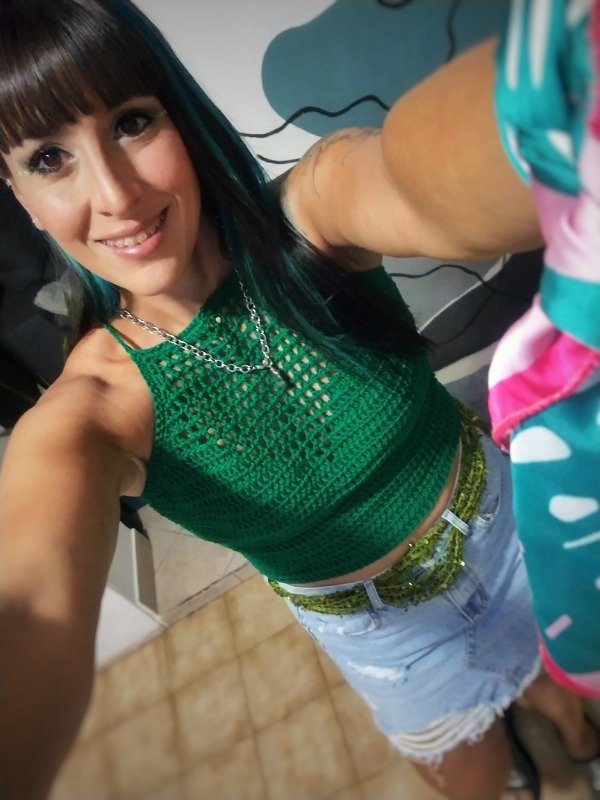 Producto - Guía  para tejer: "Top Menta" - 0