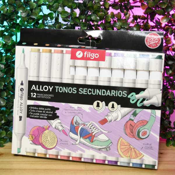 Producto - MARCADOR ARTISTICO DOBLE PUNTA ALLOY ALLYM-E12-SEC