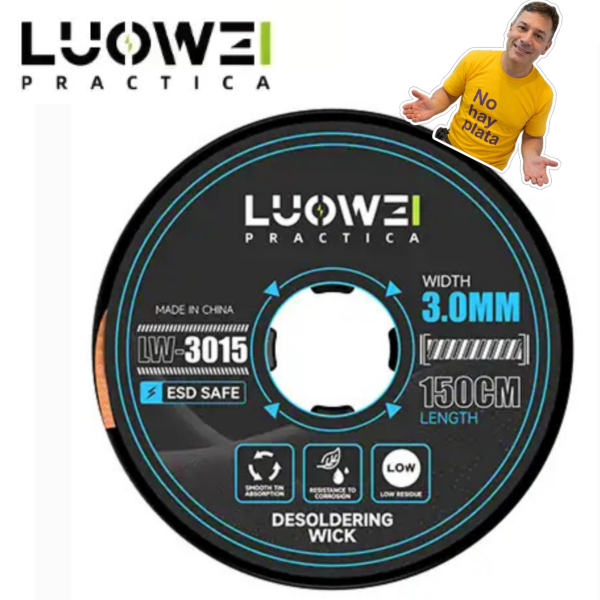 Producto - Malla Desoldante LuoWei LW-2015 3.0mmx1,5Mts - 0