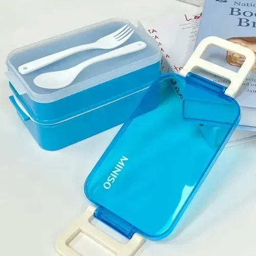 Producto - Lunchera doble piso con cubiertos