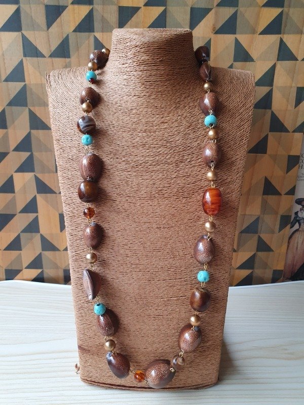 Producto - LUCERO Collar La Plage Búzios y Turquesas - 1