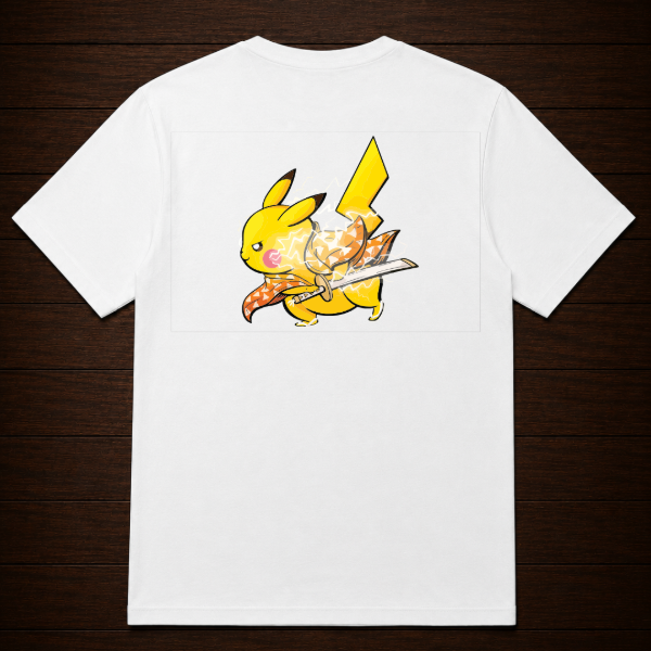 Producto - Remera - Pikachu Zenitsu Agatsuma (Pokemon - Demon Slayer) - 3