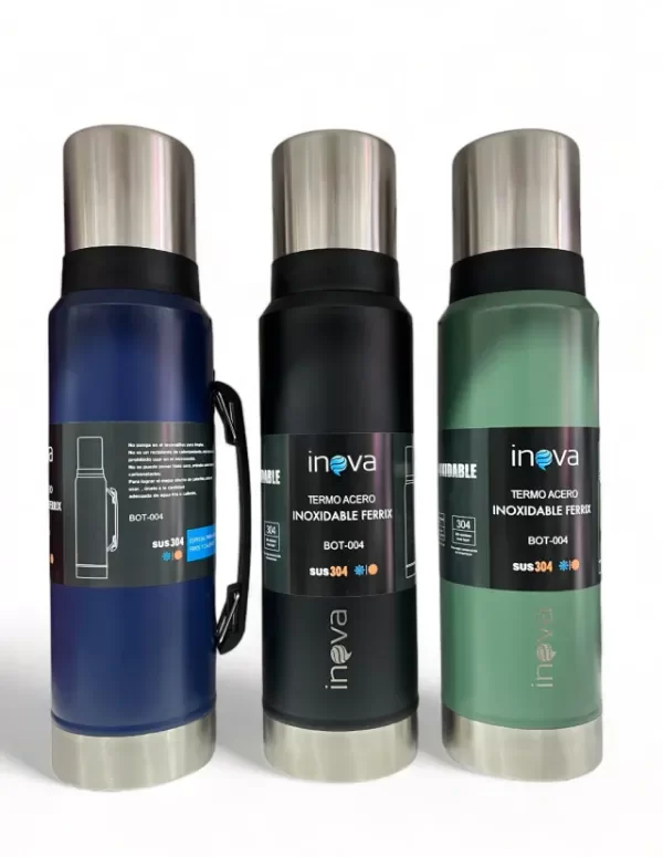 Producto - Termo ACERO 24hs 1.2Lts con tapon cebador inova (Tipo STANLEY) Color surtido - 0