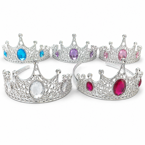Producto - Corona Plástica de Princesa Plateada