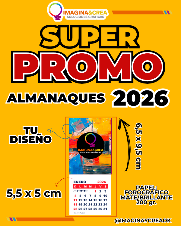 Producto - Almanaques Personalizados 2026 - Publicidad todo el año para tu negocio