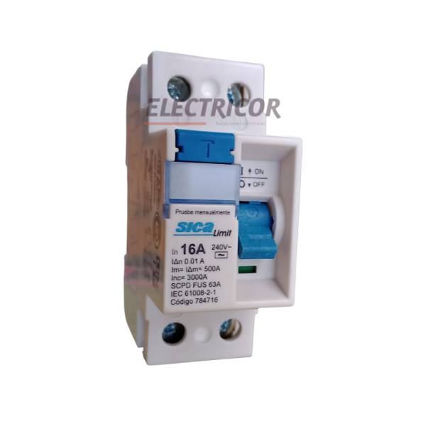 Producto - DISYUNTOR 2X16 ULTRASENSIBLE - SICA