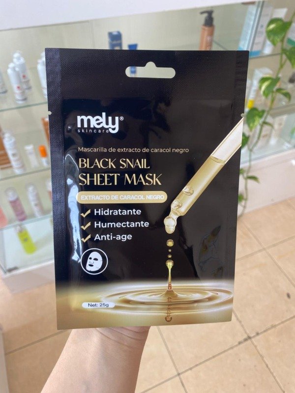Producto - Mascarilla Facial de extracto de Caracol Negro. Mely