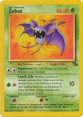 Producto - Zubat 57/62 Fossil Common Pokemon TCG