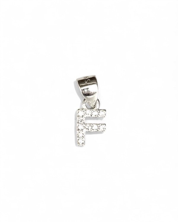 Producto - DIJE "F" SHINY PLATA 925