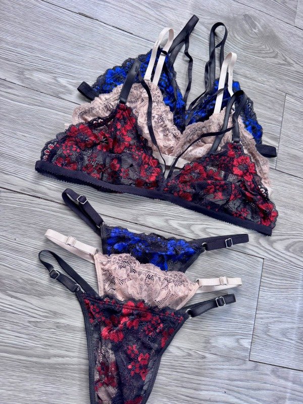 Producto - conjunto encaje puntilla con tira