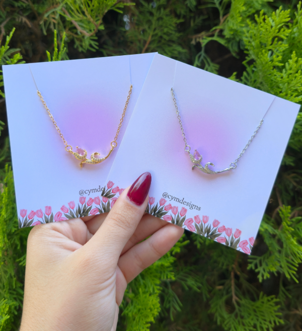 Producto - Collar tulipan doble agarre rosa