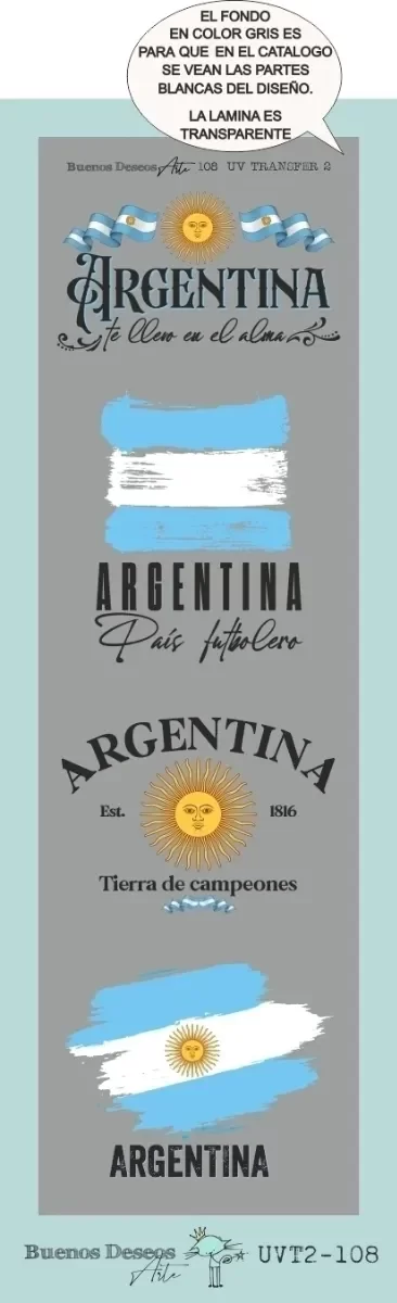 Producto - Lamina UV Transfer autoadhesiva 8.5 x 28.5 Cod. UVT2 108