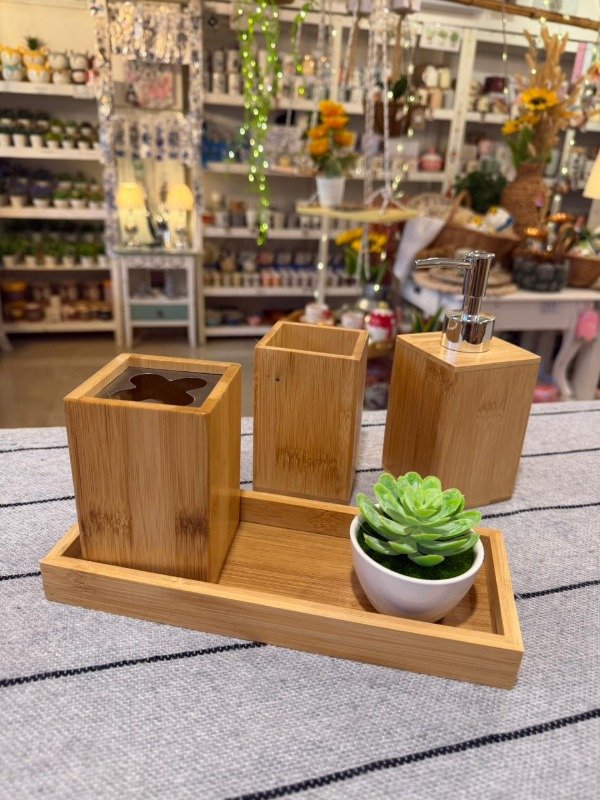 Producto - Set de baño - Bambú (Efectivo: 39.920)
