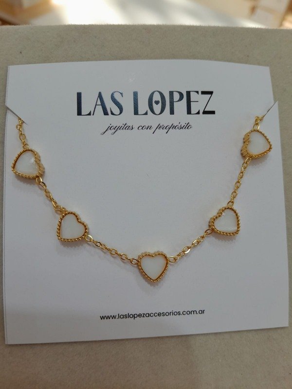 Producto - PULSERA DE CORAZONES BLANCOS