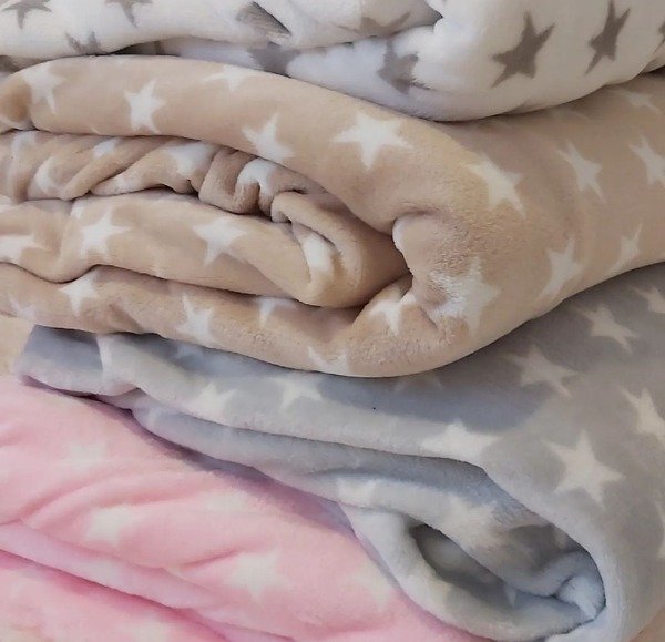 Producto - Manta Polar Soft Estrella Rosa