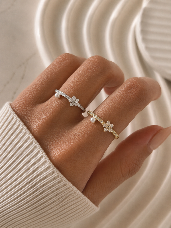 Producto - ANILLO FLOR Y PERLA 1161